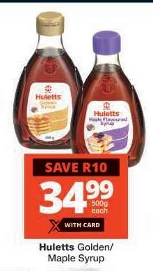 HULETTS GOLDEN/MAPLE SYRUP