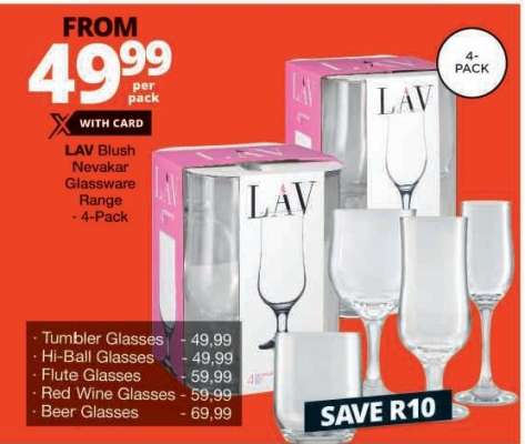 LAV Blush Nevakar Glassware Range 4-Pack