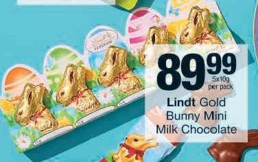 Lindt Gold Bunny Mini Milk Chocolate