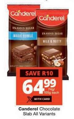 Canderel Chocolate Slab All Variants