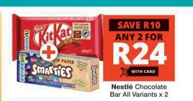 Nestlé Chocolate Bar All Variants x 2