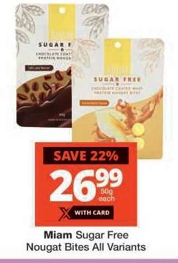 Miam Sugar Free Nougat Bites All Variants