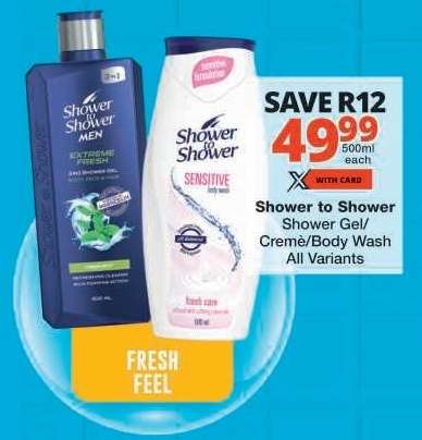 Shower to Shower Shower Gel/Crème/Body Wash