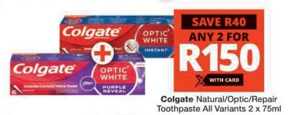 Colgate Natural/Optic/Repair Toothpaste