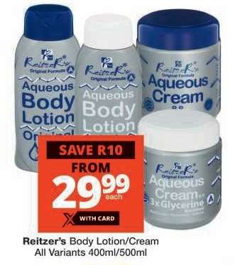 Reitzer's Body Lotion/Cream