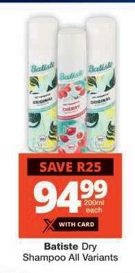 Batiste Dry Shampoo All Variants