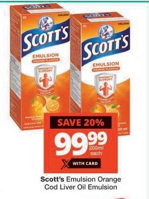 Scott's Emulsion Orange Cod Liver Oil Emulsion