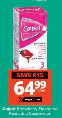 Calpol Strawberry Flavoured Paediatric Suspension