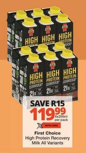 First Choice High Protein Recovery Milk All Variants