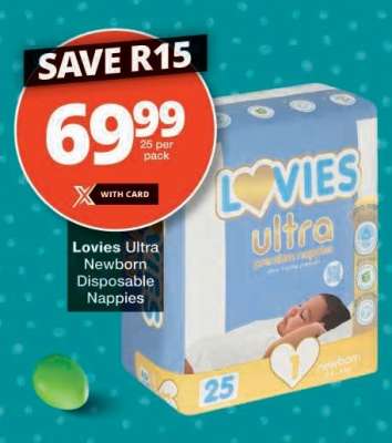 Lovies Ultra Newborn Disposable Nappies