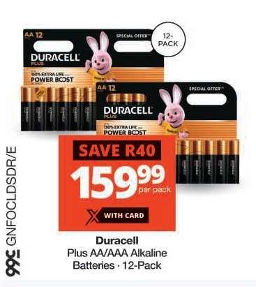 Duracell Plus AA/AAA Alkaline Batteries
