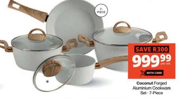 Coconut Forged Aluminium Cookware Set - 7-Piece