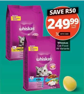 Whiskas Cat Food All Variants