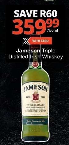 Jameson Triple Distilled Irish Whiskey