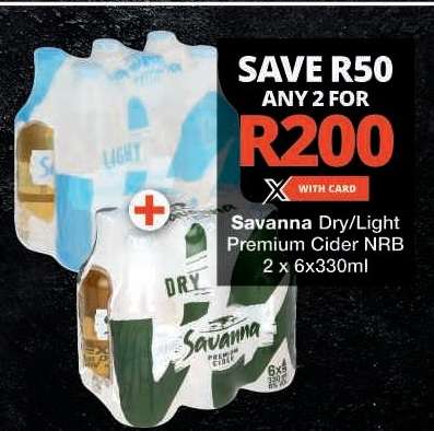 Savanna Dry/Light Premium Cider NRB