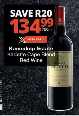 Kanonkop Estate Kadette Cape Blend Red Wine