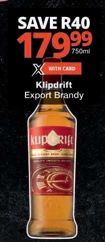 Klipdrift Export Brandy