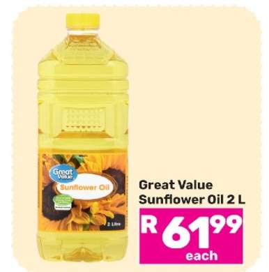 Great Value Sunflower Oil 2 L