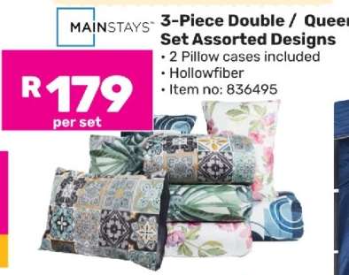 Mainstays 3-Piece Double/Queen Set Assorted Designs