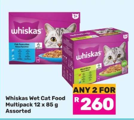 Whiskas Wet Cat Food Multipack 12 x 85 g Assorted