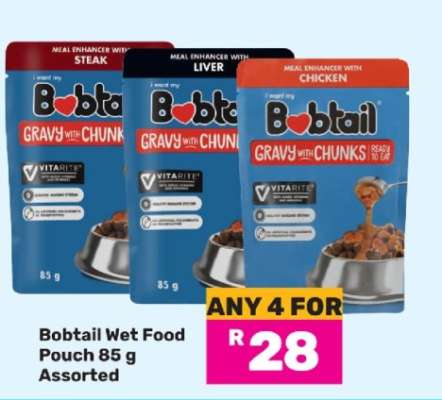 Bobtail Wet Food Pouch 85 g Assorted