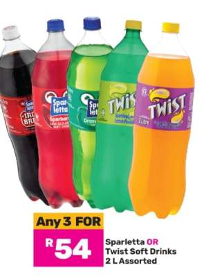 SPARLETTA or TWIST Soft Drinks