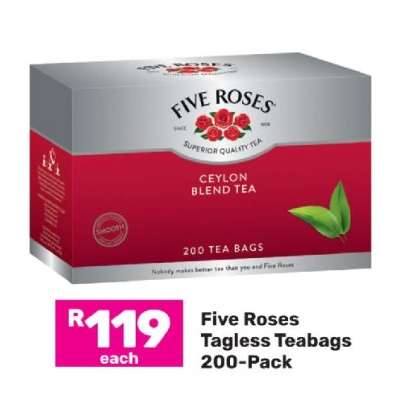 Five Roses Tagless Teabags-200 Pack
