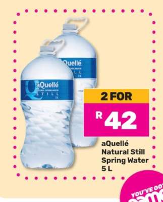 aQuellé Natural Still Spring Water 5 L