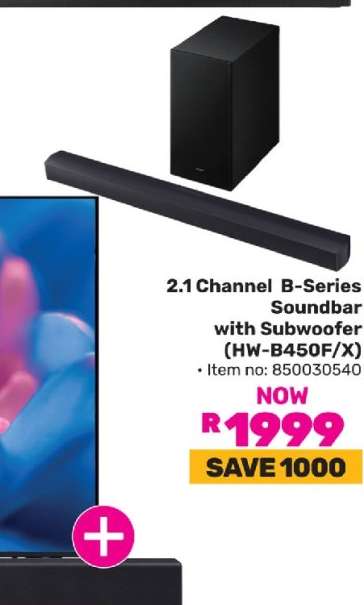 2.1 Channel B-Series Soundbar with Subwoofer (HW-B450F/X)