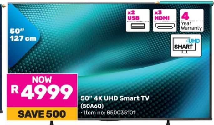 50” 4K UHD Smart TV (50A6Q)