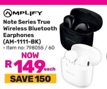 Amplify Note Series True Wireless Bluetooth Earphones (AM-1111-BK)
