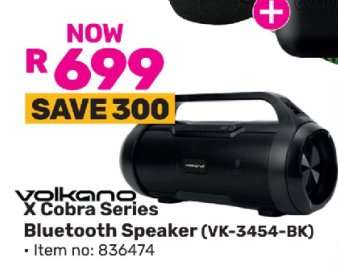 Volkano X Cobra Series Bluetooth Speaker VK-3454-BK
