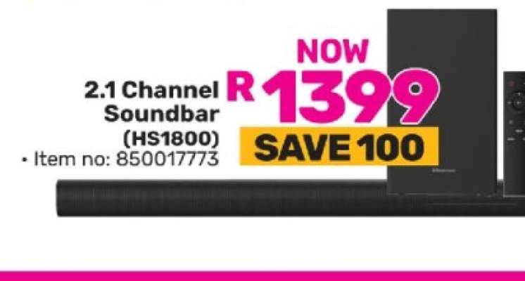 2.1 Channel Soundbar (HS1800)