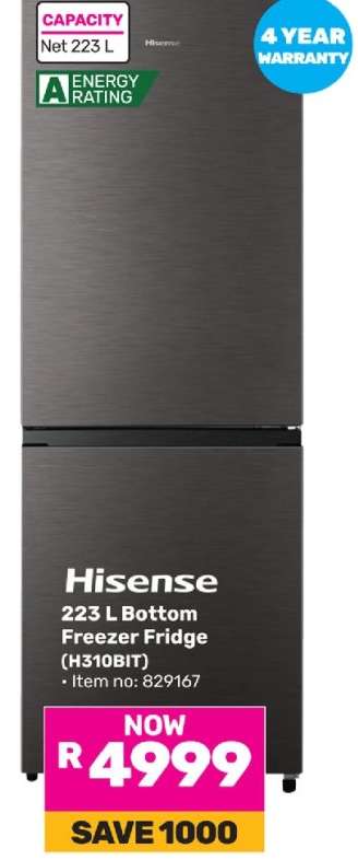 Hisense 223 L Bottom Freezer Fridge (H310BIT)