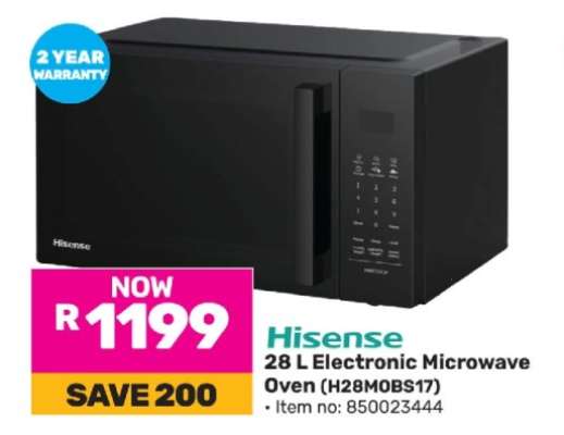 Hisense 28 L Electronic Microwave Oven (H28MOBS17)