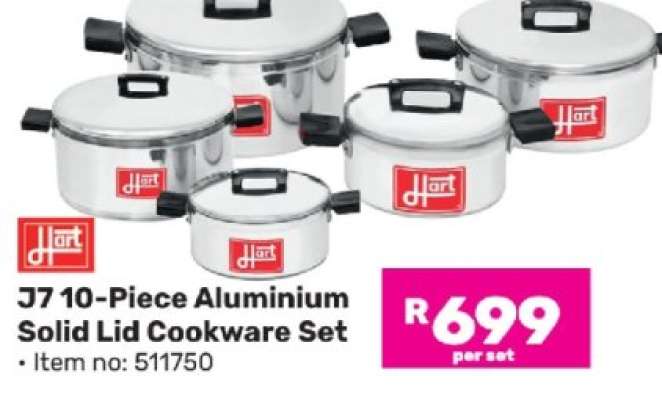 J7 10-Piece Aluminium Solid Lid Cookware Set