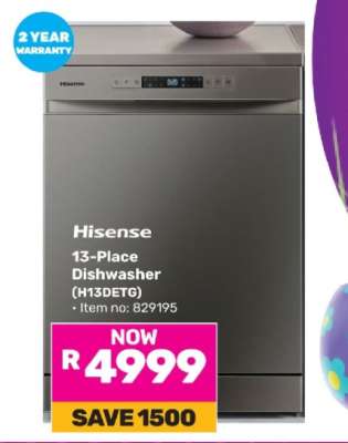 Hisense 13 Place Dishwasher H13DETG