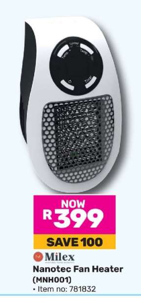 Milex Nanotec Fan Heater (MNH001)