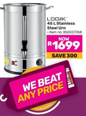 LOGIK 45 L Stainless Steel Urn