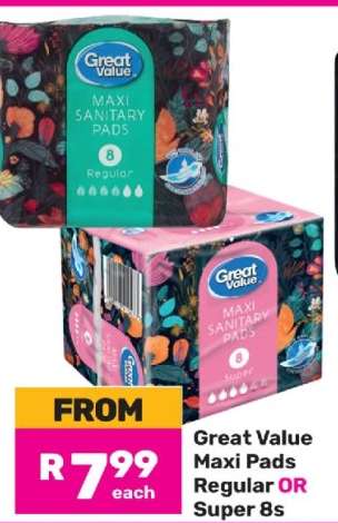 Great Value Maxi Pads