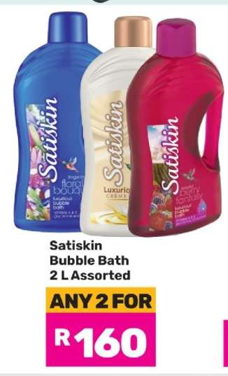 Satiskin Bubble Bath 2 L Assorted
