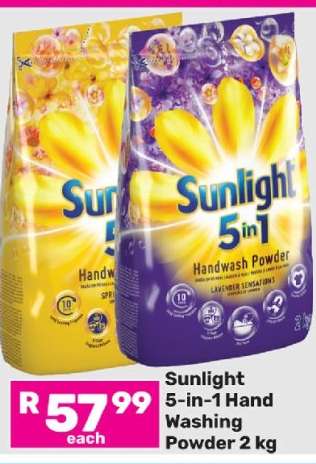 Sunlight 5-in-1 Hand Washing Powder 2 kg