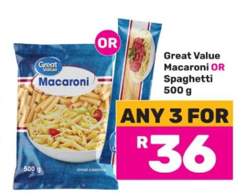Great Value Macaroni OR Spaghetti