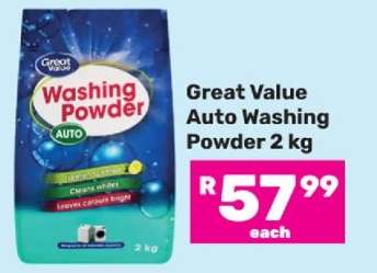Great Value Auto Washing Powder 2 kg
