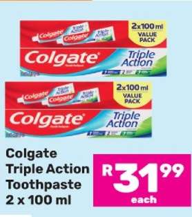 Colgate Triple Action Toothpaste 2 x 100 ml