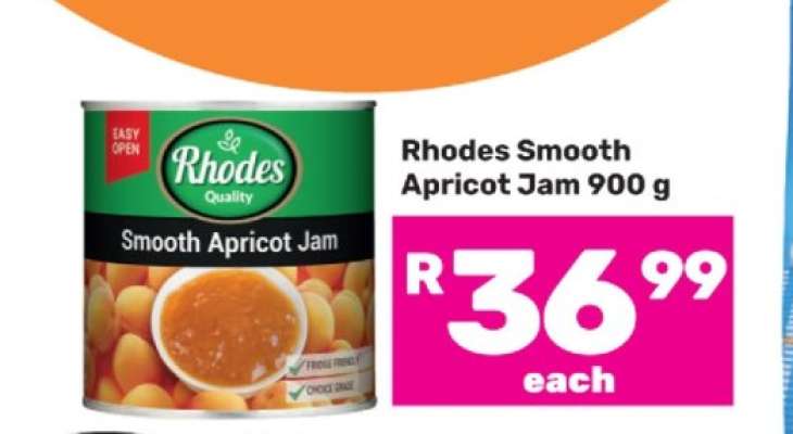 Rhodes Smooth Apricot Jam 900 g
