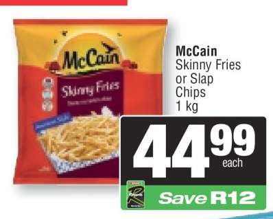 McCain Skinny Fries or Slap Chips