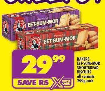 Bakers Eet-Sum-Mor Shortbread Biscuits