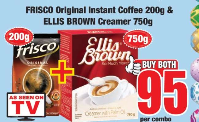 FRISCO Original Instant Coffee 200g & ELLIS BROWN Creamer 750g