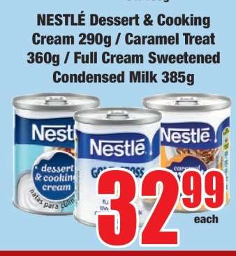 NESTLÉ Dessert & Cooking Cream 290g / Caramel Treat 360g / Full Cream Sweetened Condensed Milk 385g